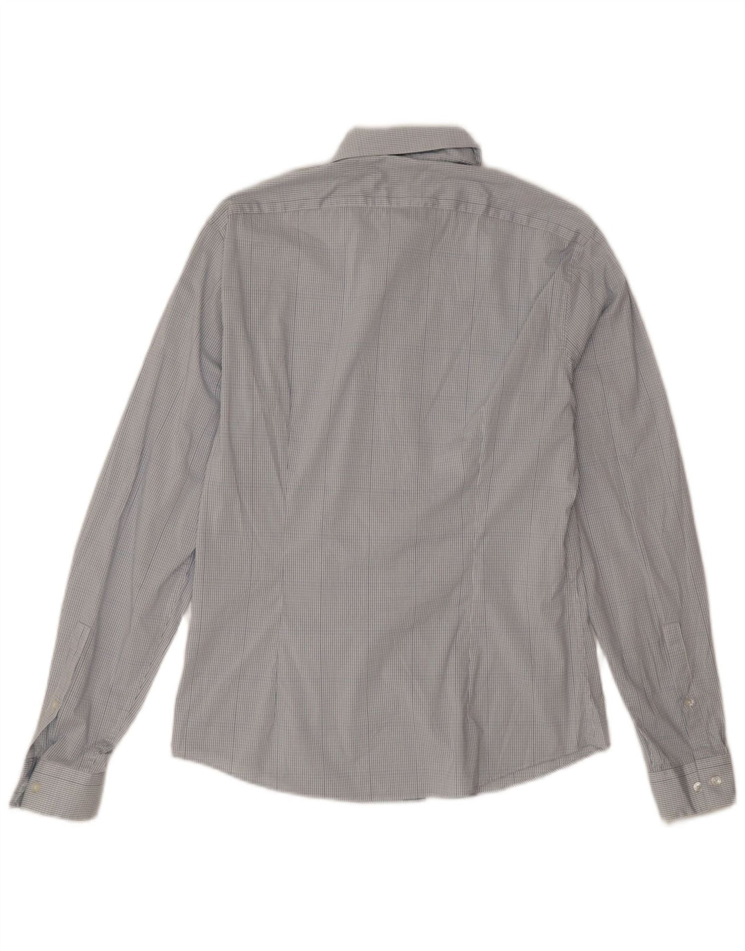 Calvin Klein Camisa extra slim fit para hombre Talla 15 Cuadros azules medianos