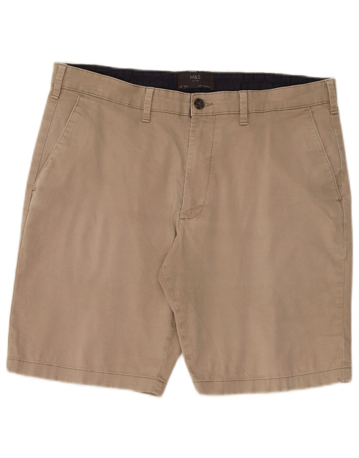 Marks & Spencer Pantalones cortos chinos para hombre W36 Algodón beige grande