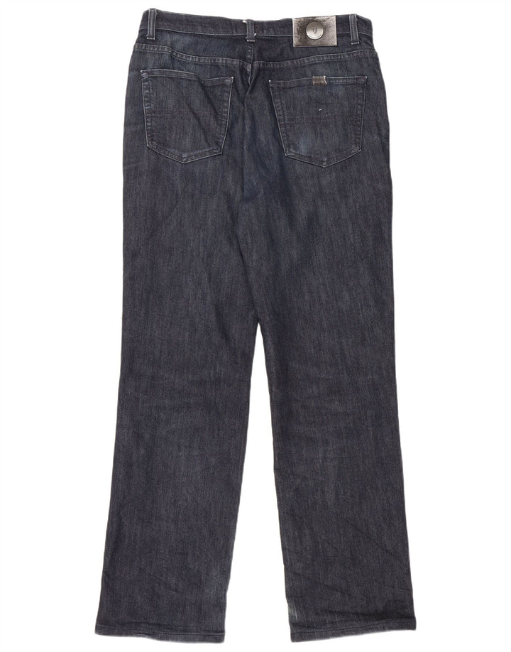 TRUSSARDI Vaqueros rectos para hombre W33 L31 Azul marino