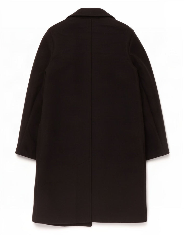 Zara Mujer Abrigo Abierto UK 10 Small Poliéster Negro