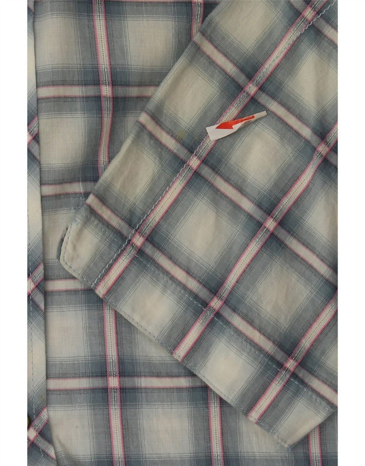 Camisa Levi's Hombre Manga Corta Algodón Cuadros Azul Medio