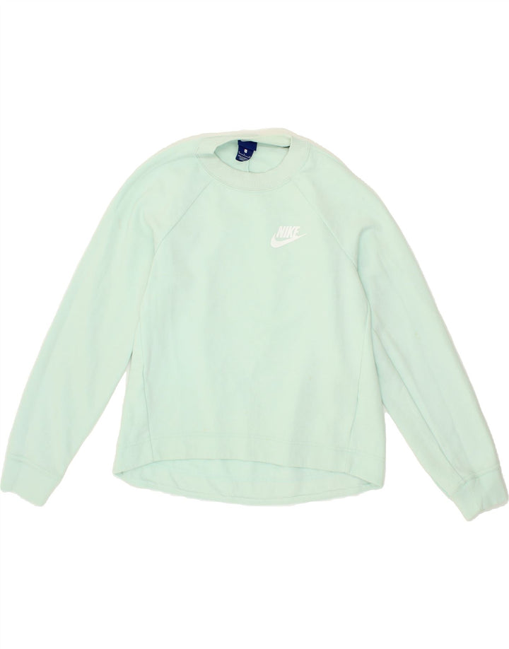NIKE Womens Graphic Oversized Sweatshirt Jumper UK 10 Small Green Cotton Vintage Nike and Second-Hand Nike from Messina Hembry 