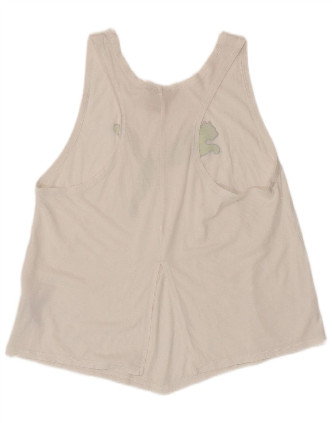 Puma Mujer Gráfico Chaleco Top UK 14 Grande Poliéster Blanco