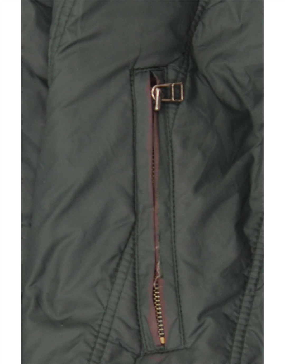 Zara Mens Chaqueta Acolchada UK 40 Grande Nylon Verde