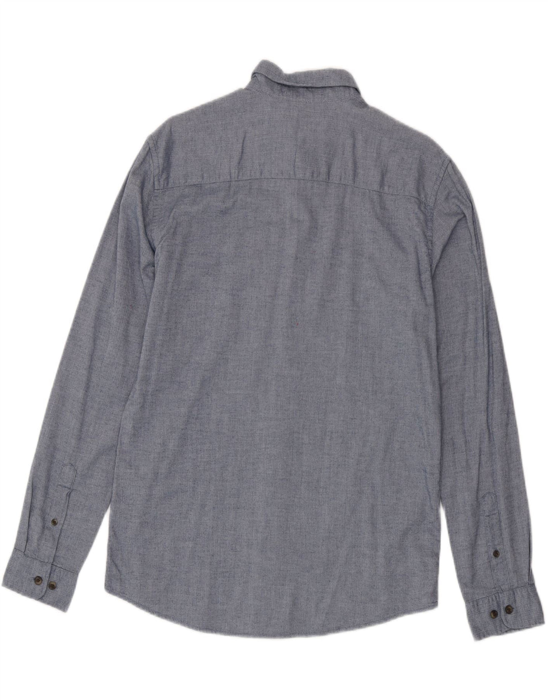 Jack & Jones Hombre Camisa De Franela De Algodón En Espiga Azul Grande