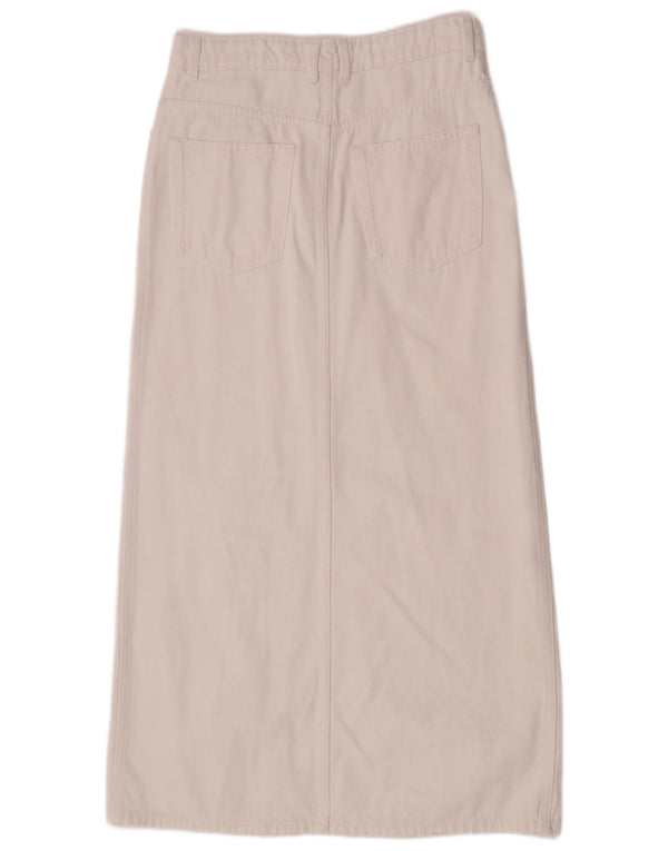 Mango Mujer Falda Vaquera Mediana W30 Algodón Blanco