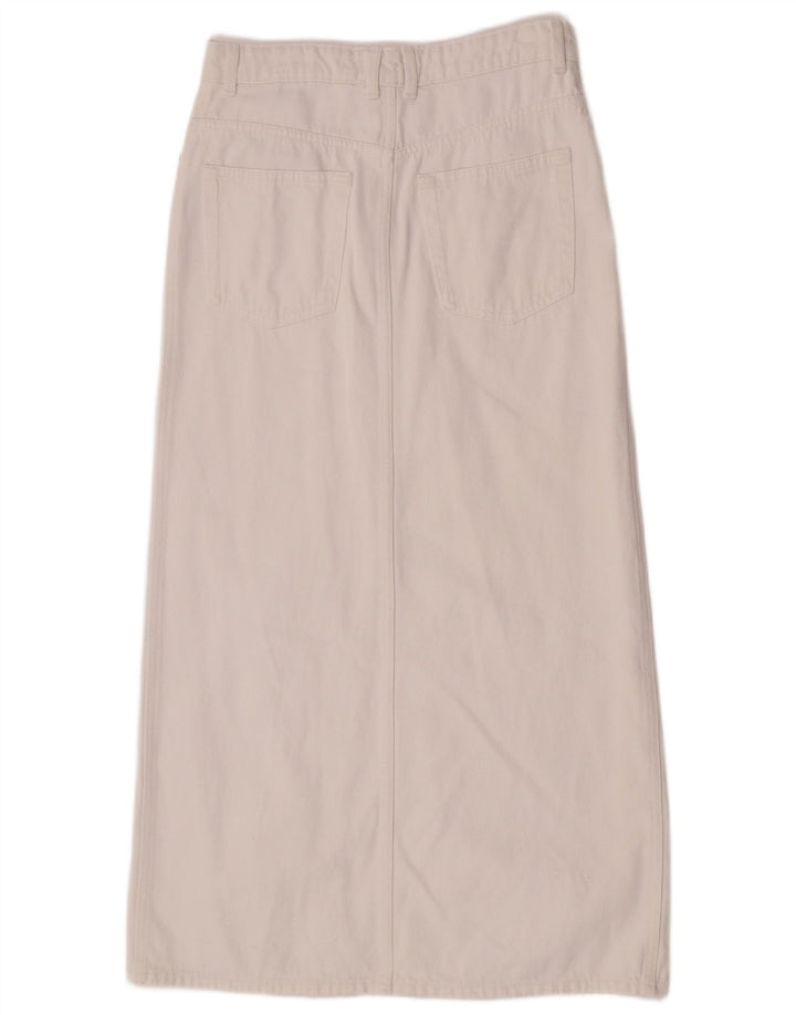 Mango Mujer Falda Vaquera Mediana W30 Algodón Blanco