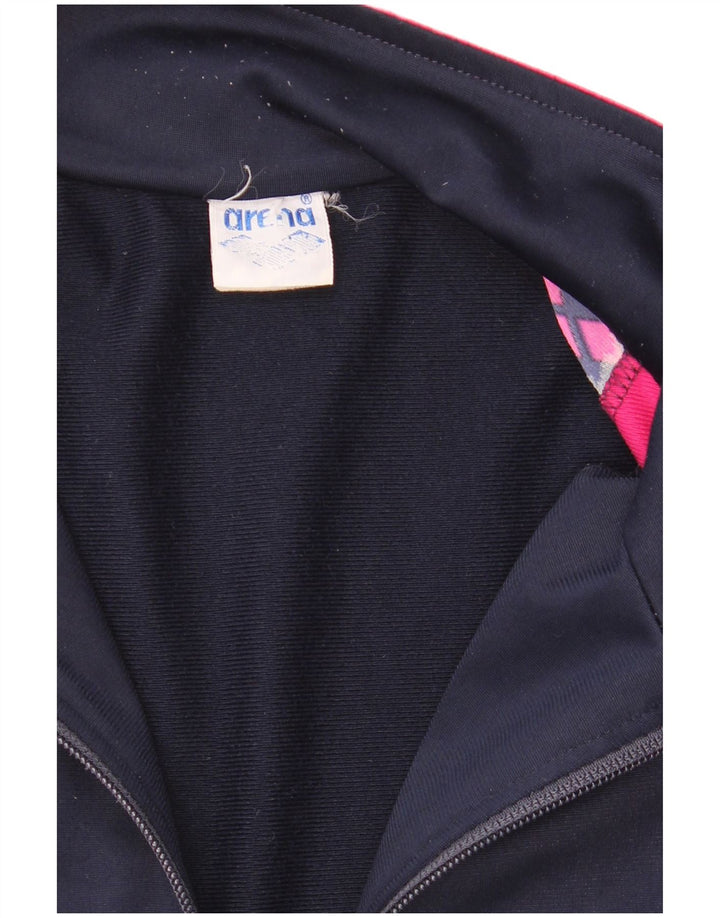 Arena Hombre Gráfico Chándal Top Chaqueta XL Azul Marino Colorblock Poliéster