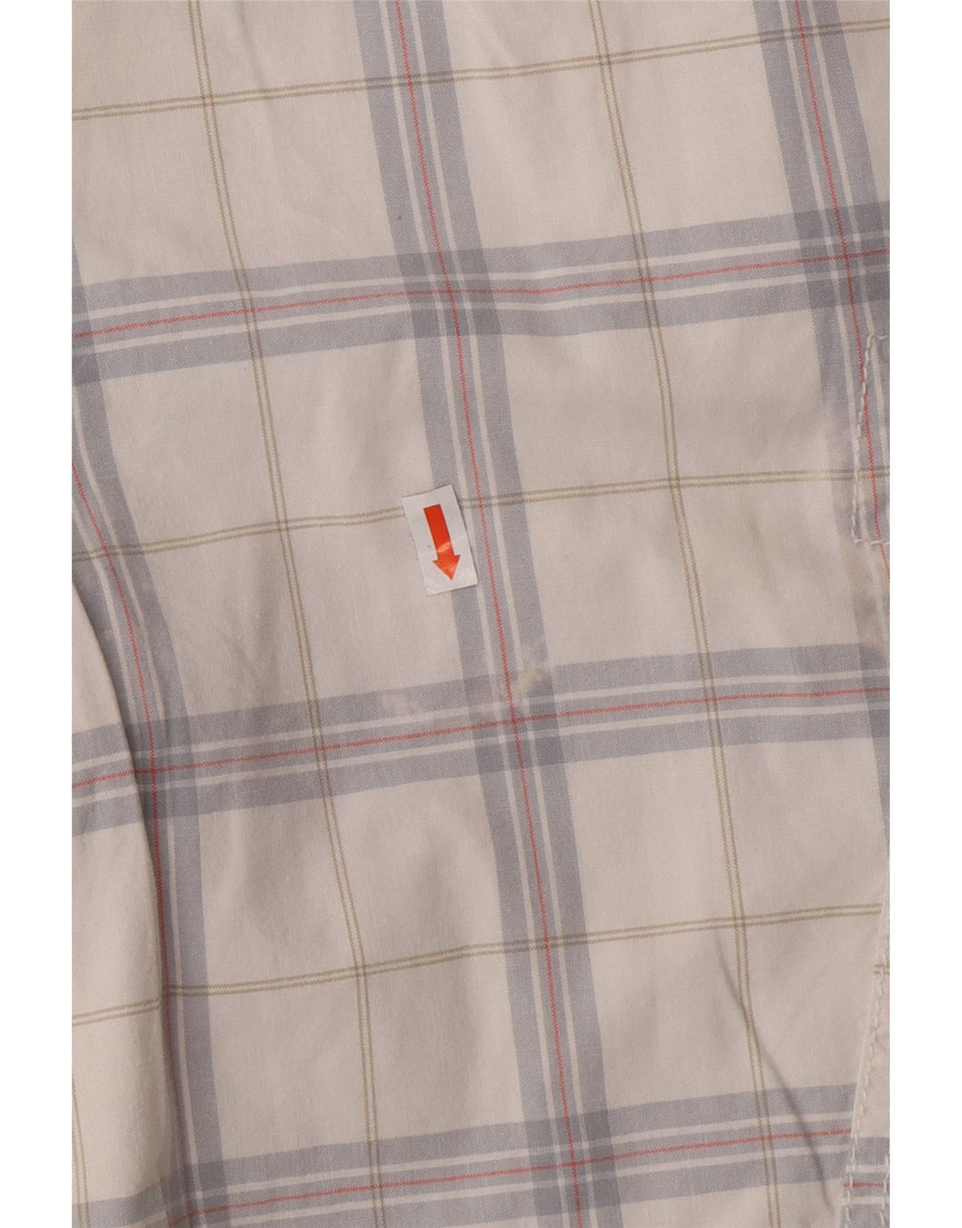 CALVIN KLEIN Shorts cargo para hombre W32 Algodón a cuadros blanco mediano