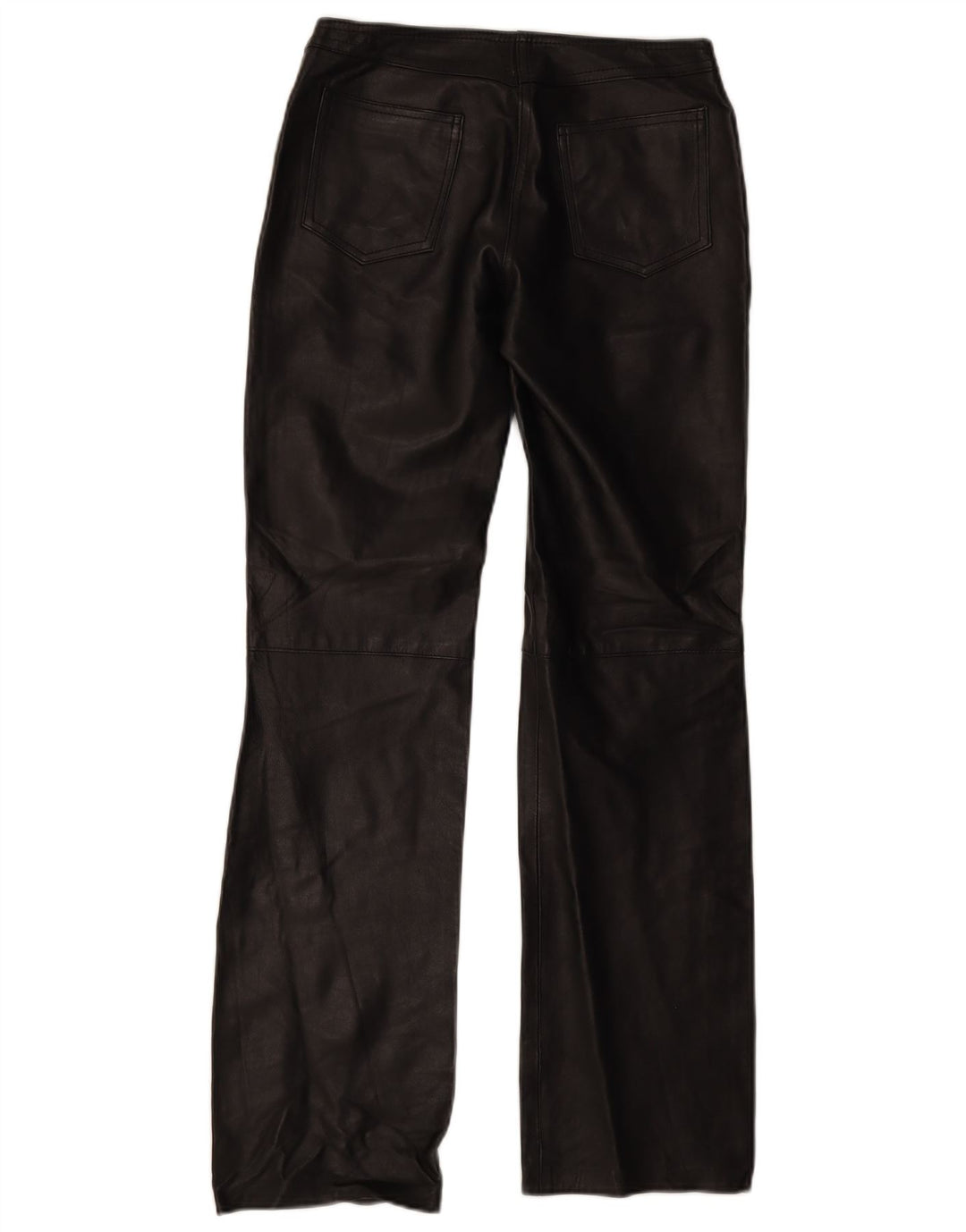 XETRA Pantalones de cuero con corte de bota para mujer IT 42 Medium W28 L32 Negro
