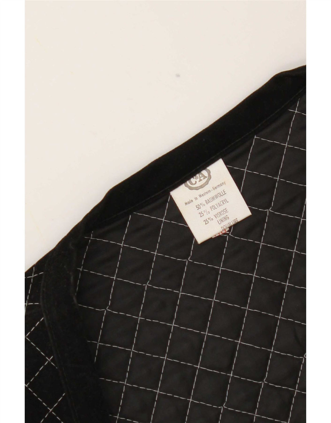 Chaleco C&A OPEN para mujer EU 38 Algodón a cuadros negro mediano