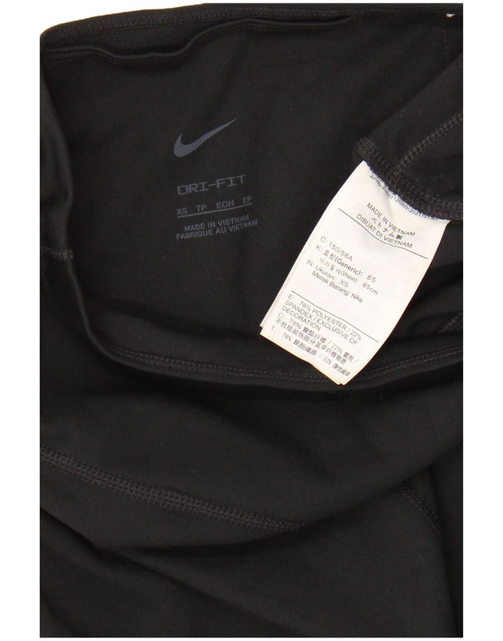 NIKE Leggings gráficos para mujer UK 4 XS Poliéster negro
