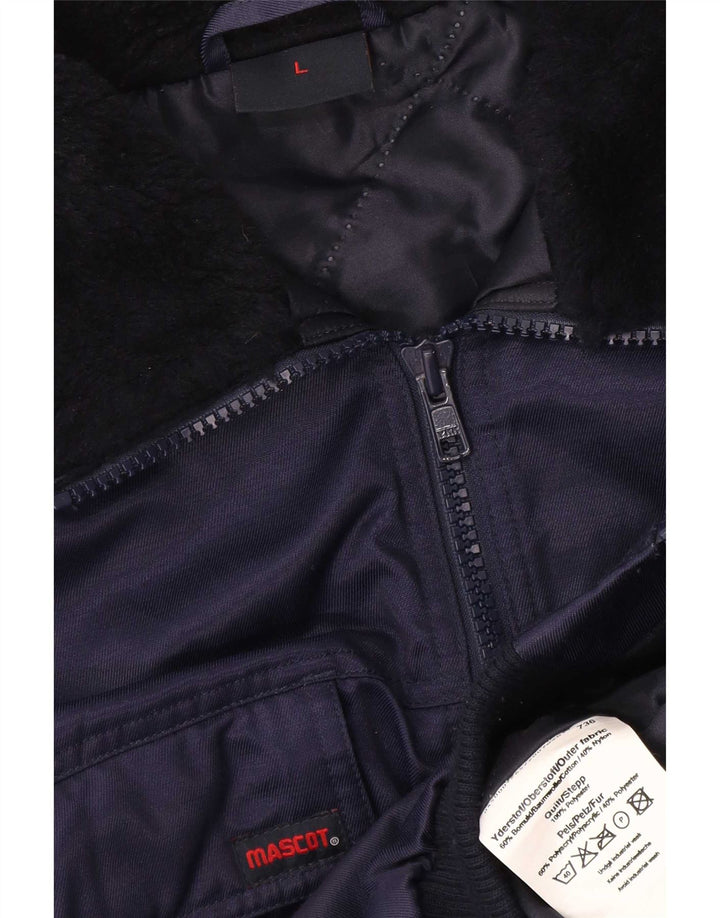 Mascot Chaqueta bomber para hombre UK 40 Large Azul marino Colorblock Algodón