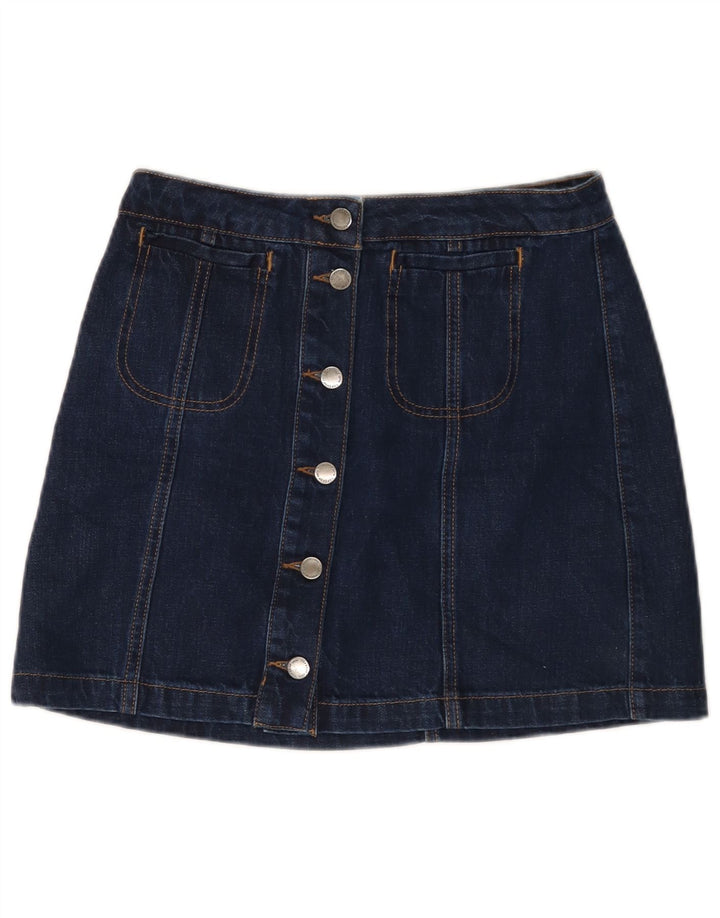 Minifalda vaquera Topshop W28 Medium Azul marino Algodón