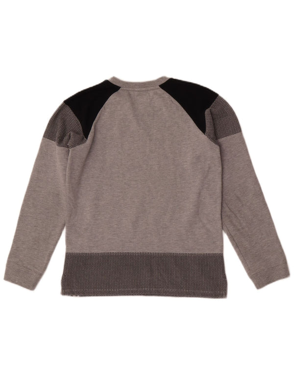 Armani Junior Sudadera estampada para niña 11-12 años Bloque de color gris