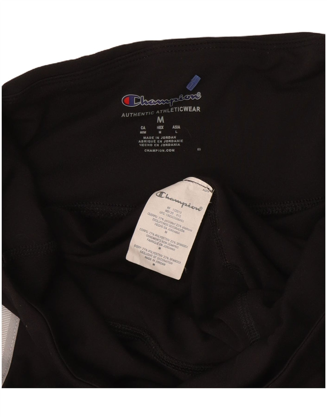 CHAMPION Leggings para mujer UK 12 Mediano Negro Poliéster