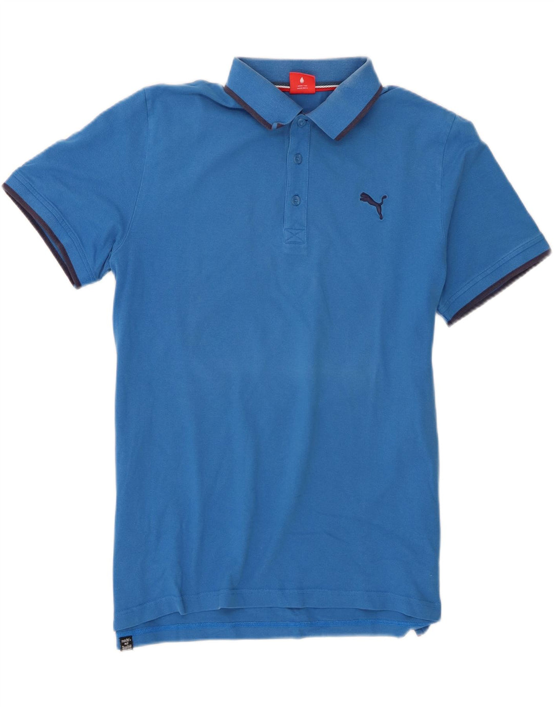 Polo Puma Hombre Algodón Azul Grande