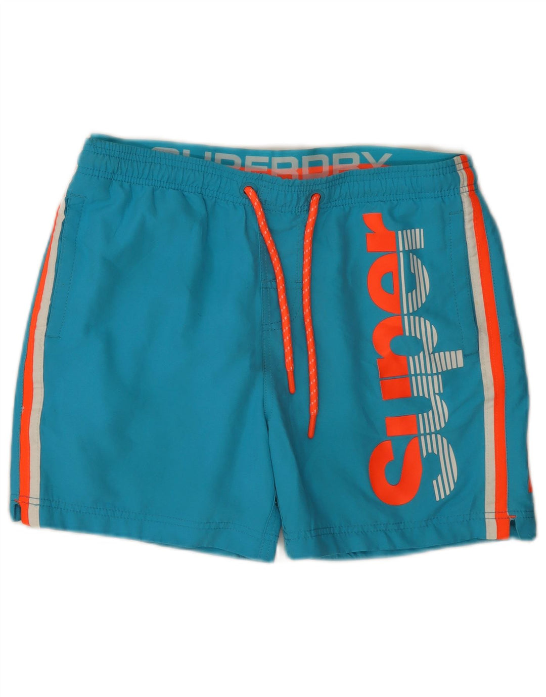 Superdry Bañador Graphic Regular para hombre con diseño color block en azul grande