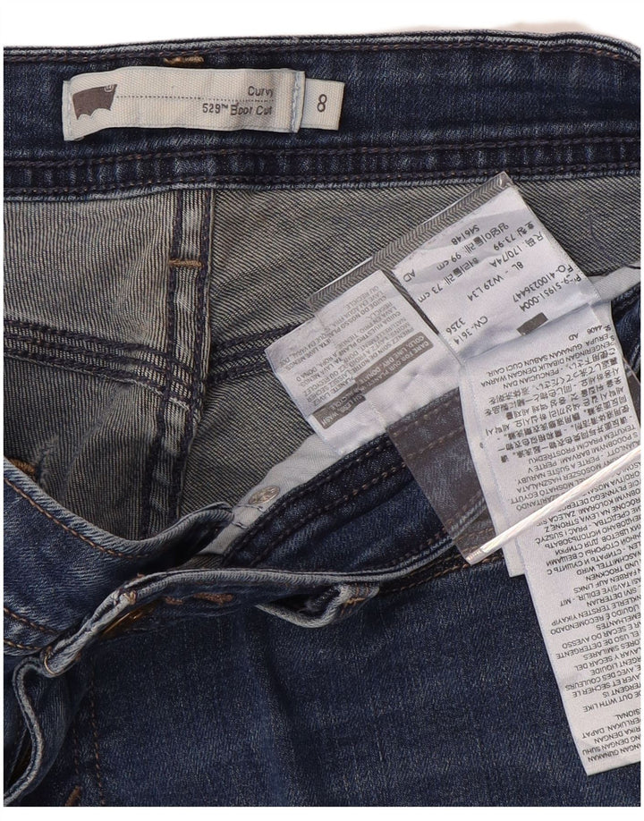 LEVI'S Womens 529 Curvy Bootcut Jeans US 8 Medium W29 L33 Blue Cotton