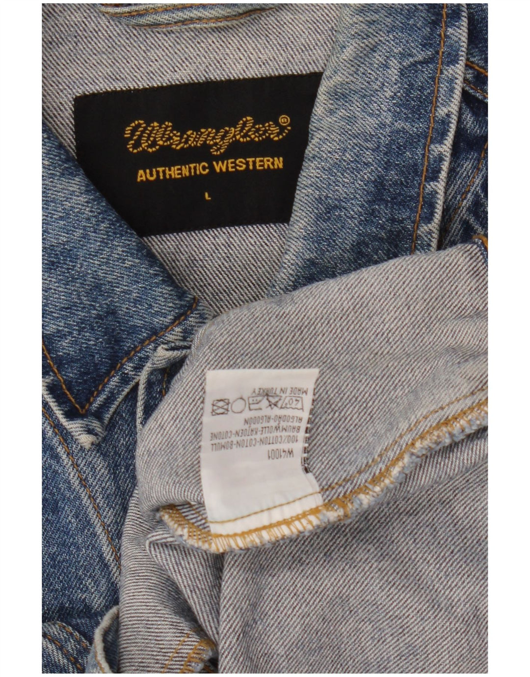 Wrangler Chaqueta vaquera para hombre UK 40 Large Algodón azul