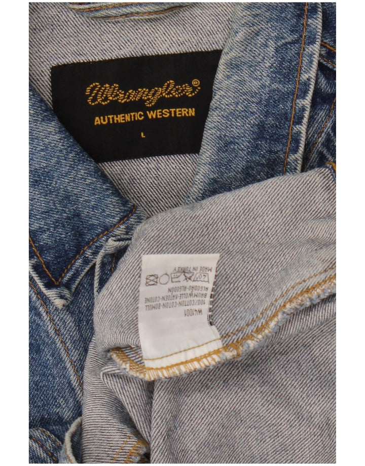 Wrangler Chaqueta vaquera para hombre UK 40 Large Algodón azul