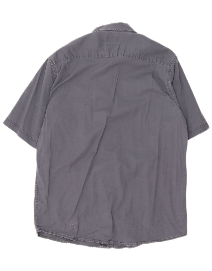 Wrangler Camisa De Manga Corta Para Hombre Algodón Azul Marino Medio