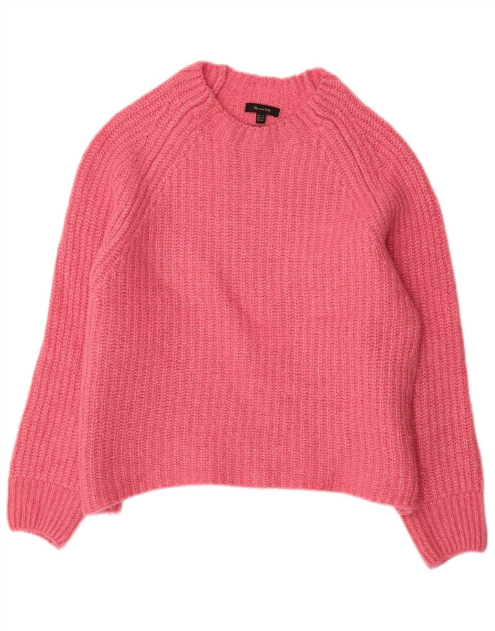 Massimo Dutti Jersey Oversize con Cuello Barco para Mujer UK 10 Small Rosa