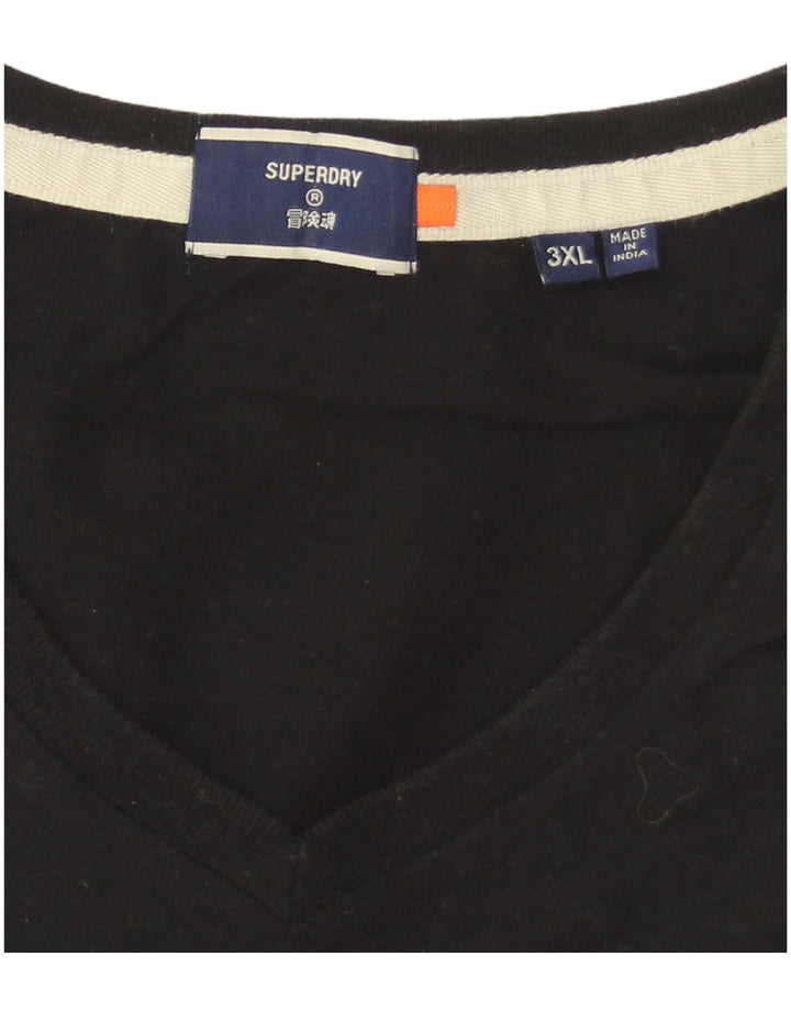 Superdry Camiseta para Hombre Top 3XL Negro
