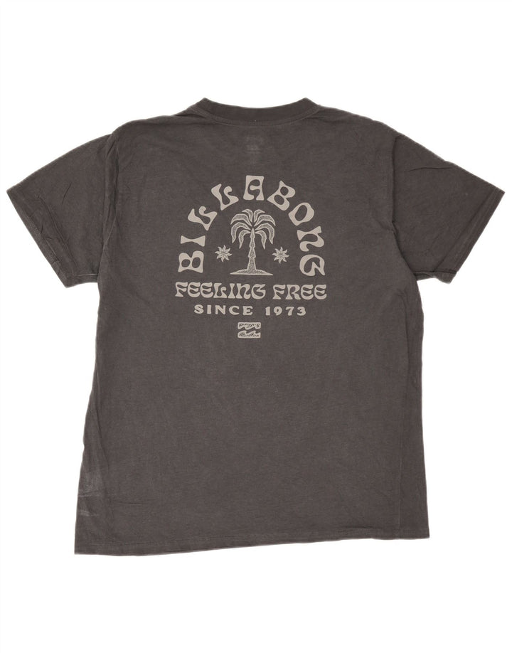 Billabong Hombre Camiseta Gráfica Top Grande Gris Algodón