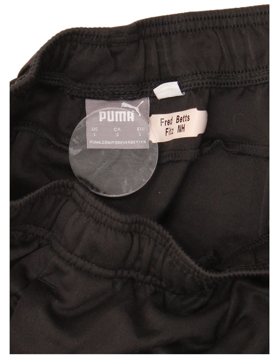 PUMA Pantalones de chándal para hombre, talla grande, poliéster negro