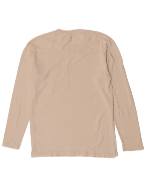 Zara Hombre Top Manga Larga Medio Off White Algodón