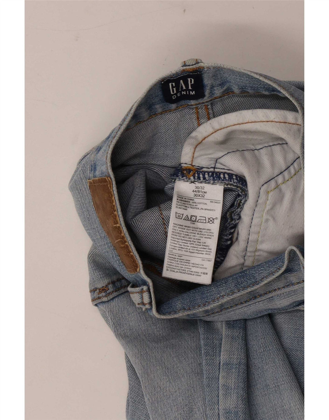 Vaqueros rectos Gap para hombre W30 L32 Algodón azul