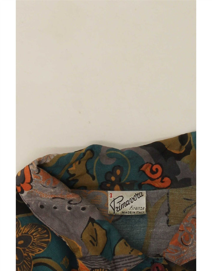Primavera Firenze Blusa para mujer UK 40 Mediana Multicolor Floral