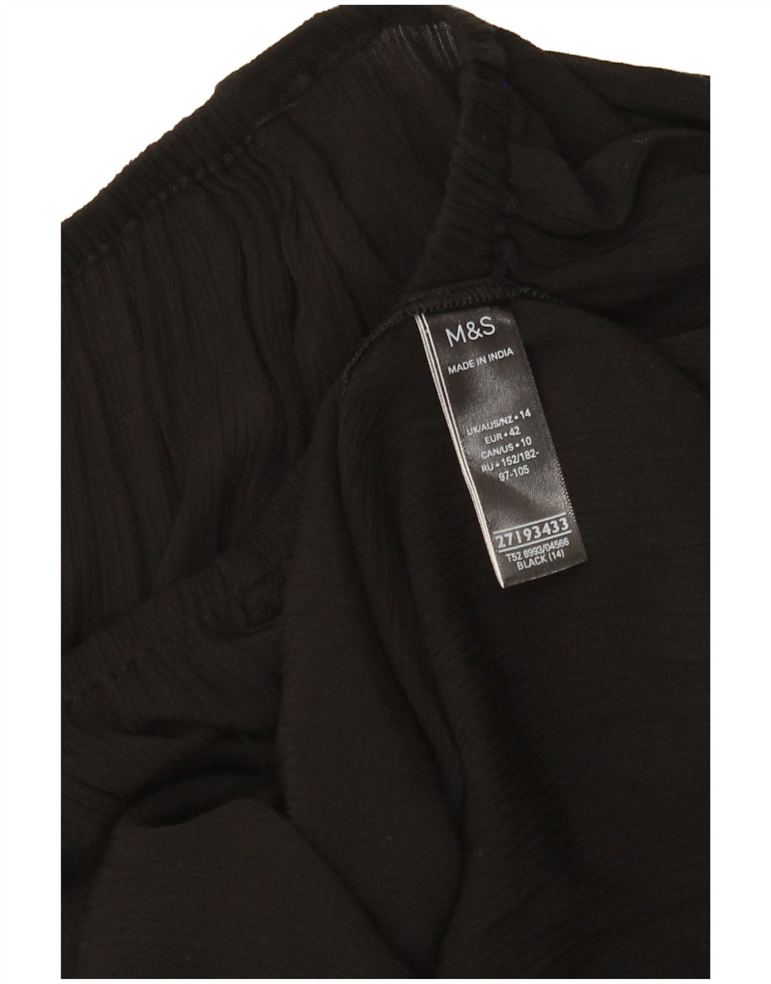 Marks & Spencer Vestido recto para mujer UK 44 Grande Viscosa negra