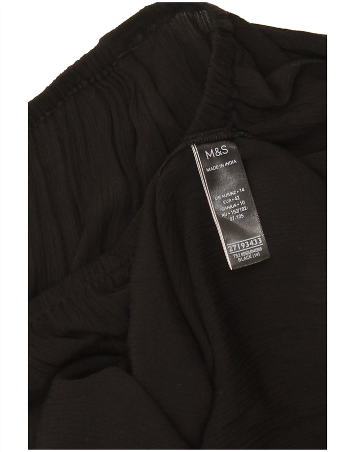 Marks & Spencer Vestido recto para mujer UK 44 Grande Viscosa negra
