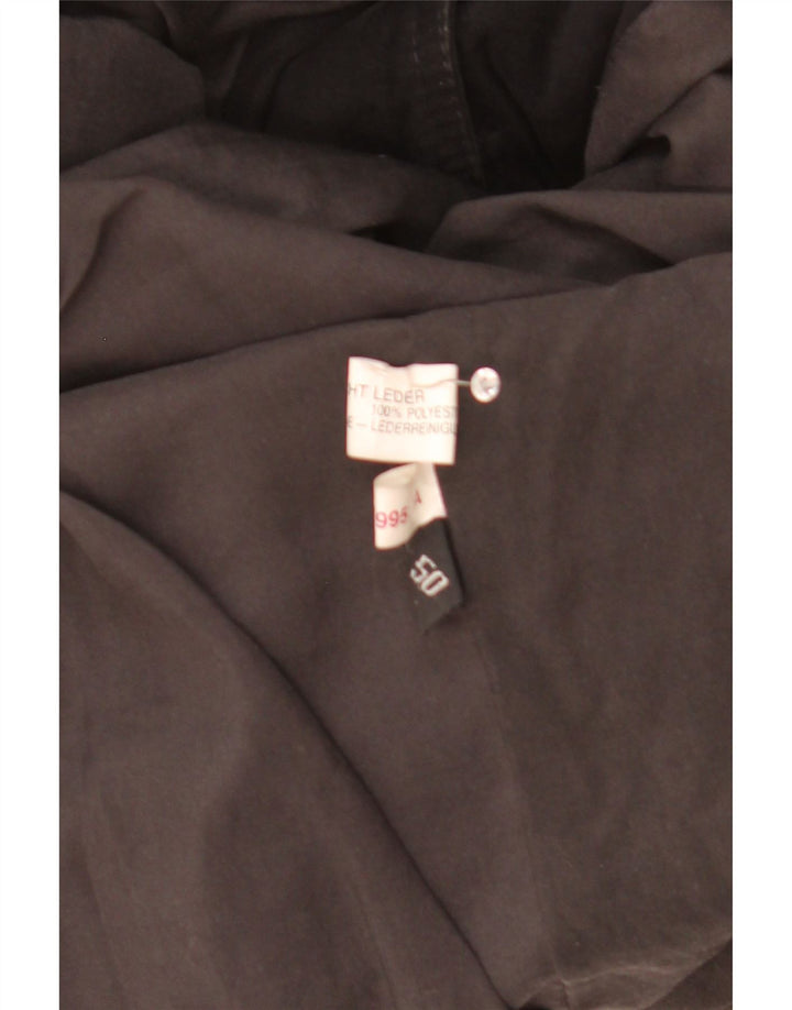 Vintage hombres ante bomber chaqueta IT 50 grande negro