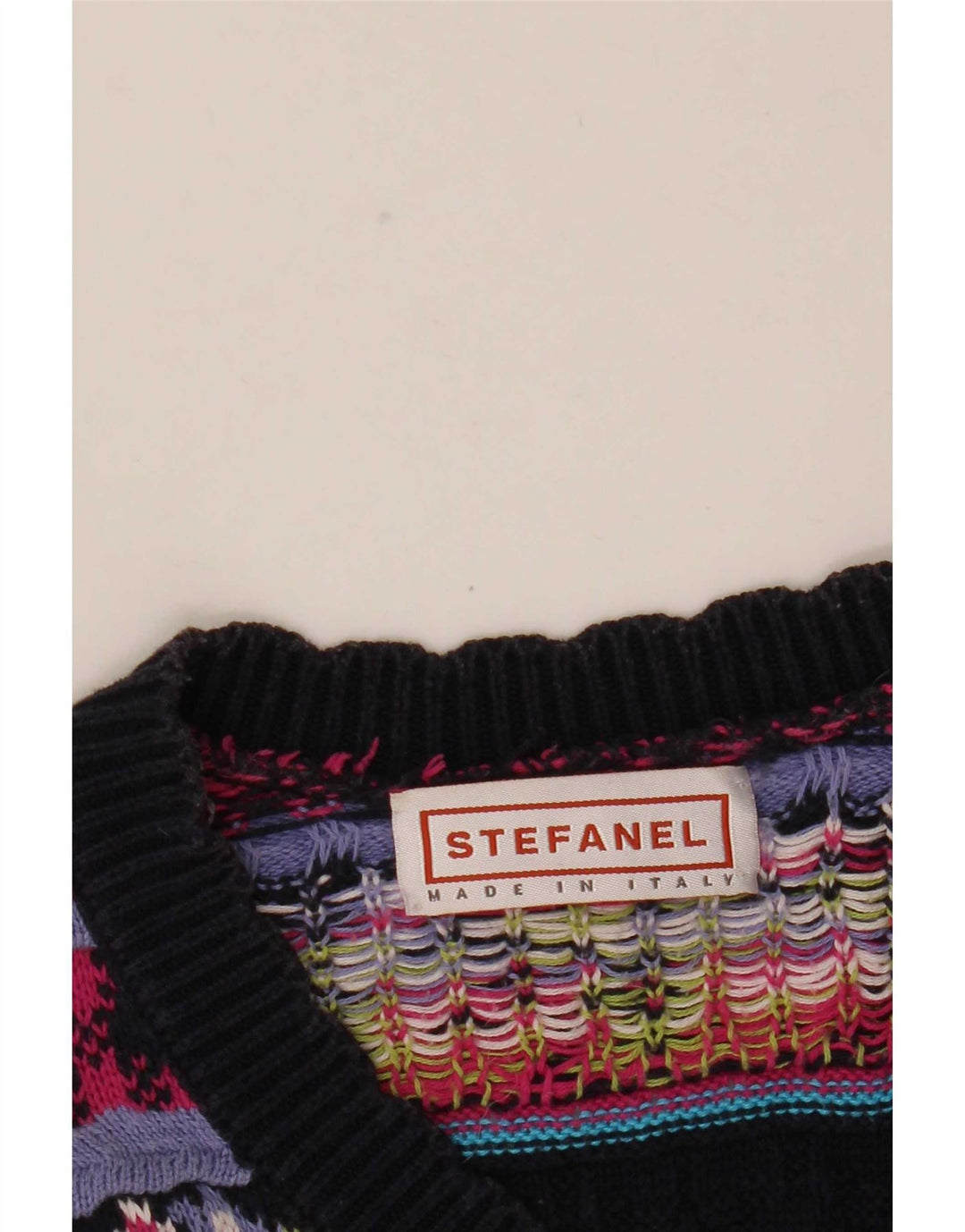 Stefanel - Cárdigan para mujer, talla 40, tamaño mediano, multicolor geométrico