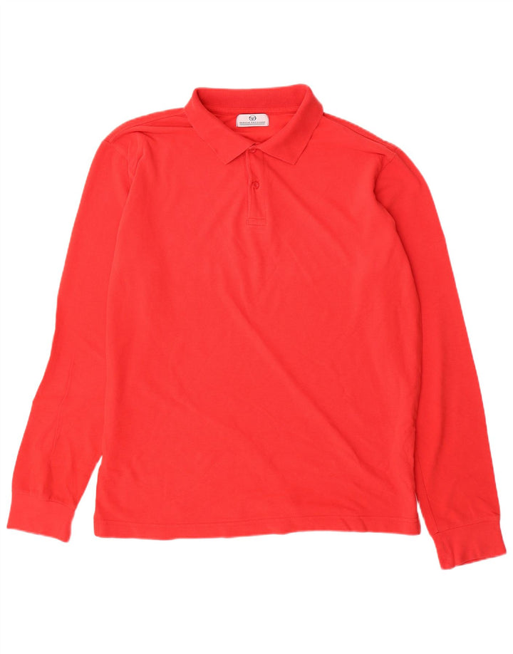 SERGIO TACCHINI Polo Manga Larga Hombre XL Algodón Rojo