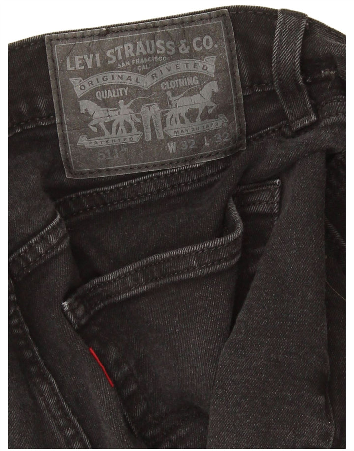 Levi's Hombre 511 Slim Jeans W32 L27 Algodón Negro
