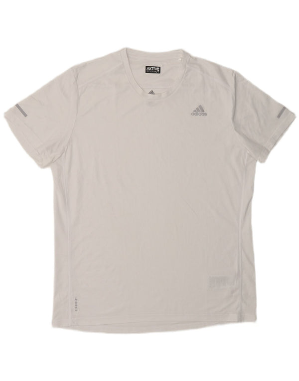 Adidas Hombre Aeroready Regular Camiseta Top Grande Blanco Poliéster Deportes