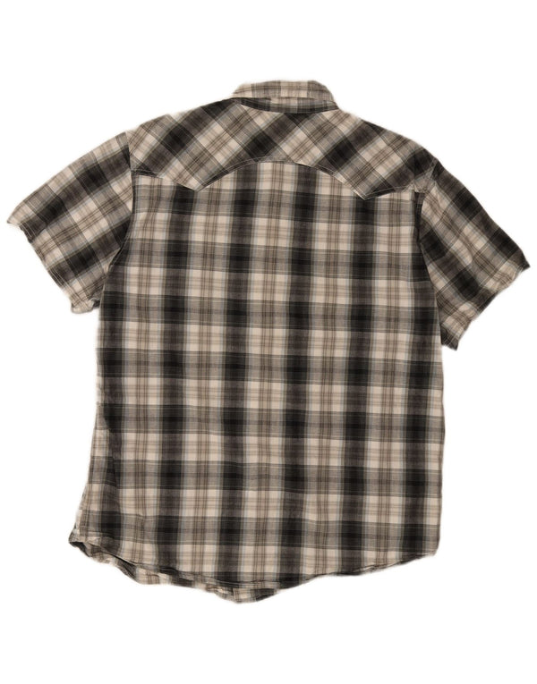 Levi's Camisa Moderna De Manga Corta De Algodón A Cuadros Gris Grande Para Hombre