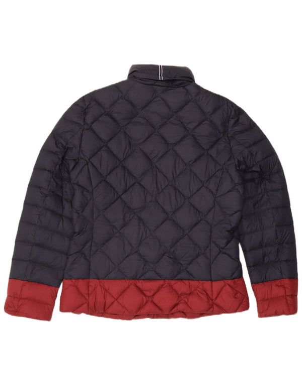 Tommy Hilfiger Chaqueta Acolchada Mujer UK 40 XL Nylon Color Block Azul Marino