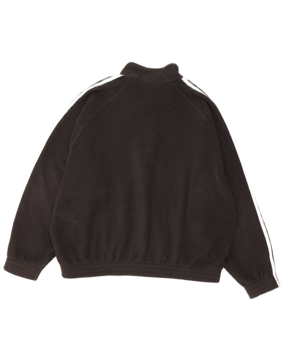 Adidas - Jersey de forro polar extragrande con cuello y cremallera para mujer, talla M, poliéster negro