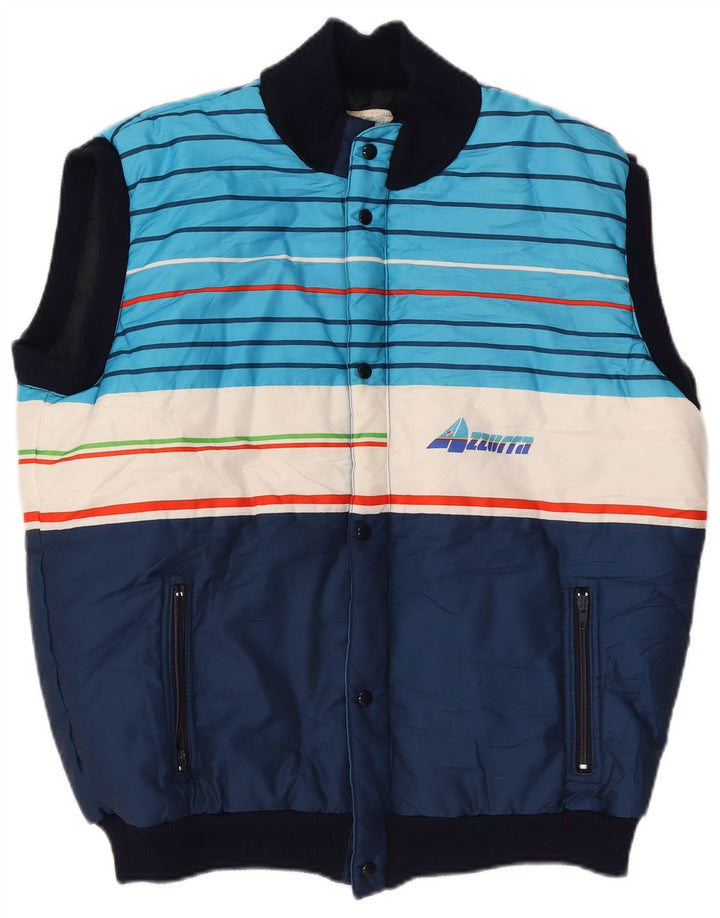 Azzurra Chaleco acolchado para hombre UK 40 Large Azul marino Colorblock