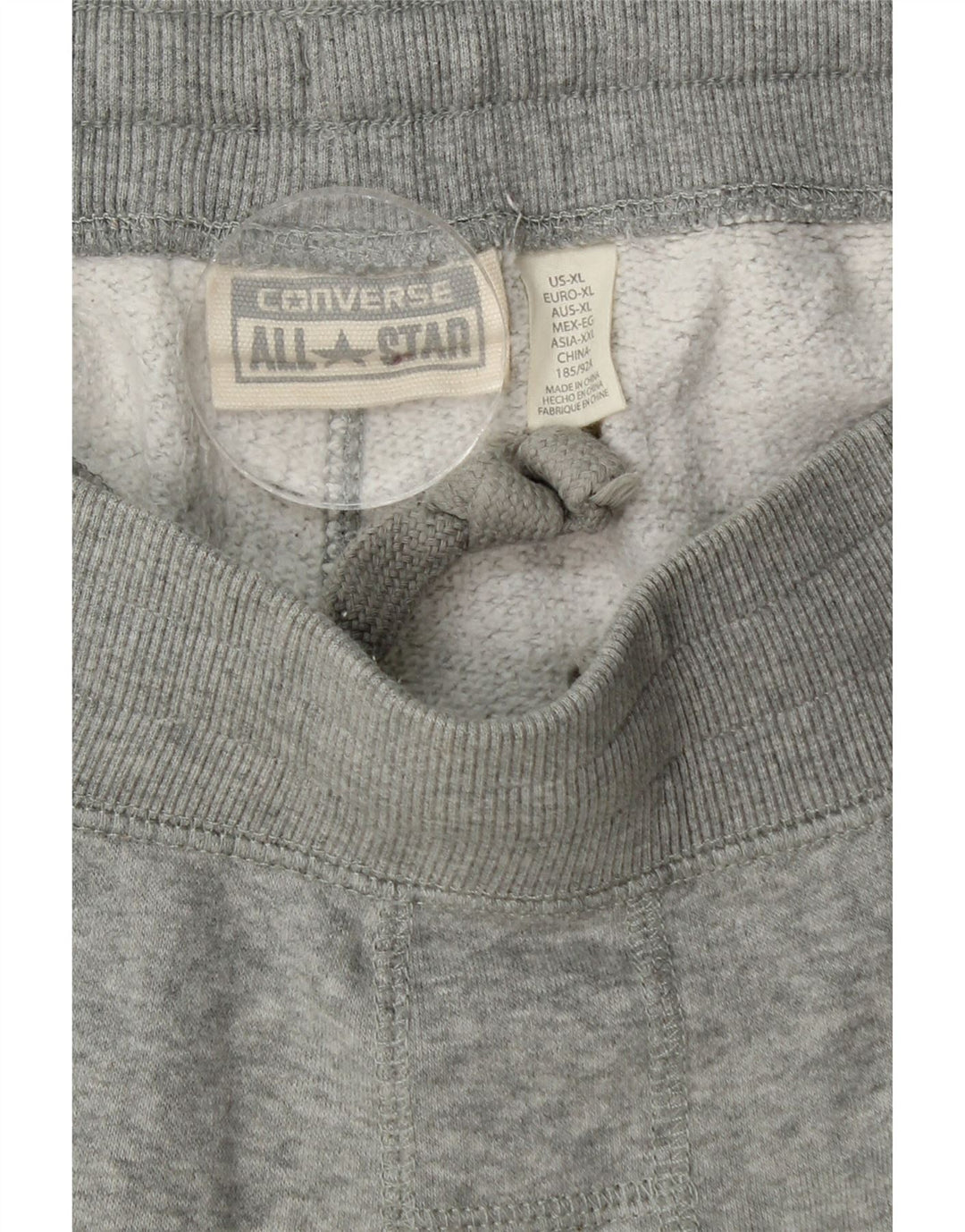 Converse Hombre Chándal Pantalones Joggers XL Gris Algodón