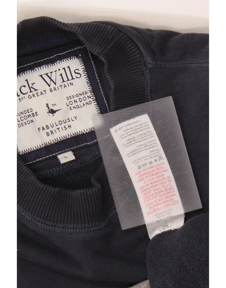 Jack Wills Hombre Salcombe Sudadera Jumper Large Multicolor Colorblock
