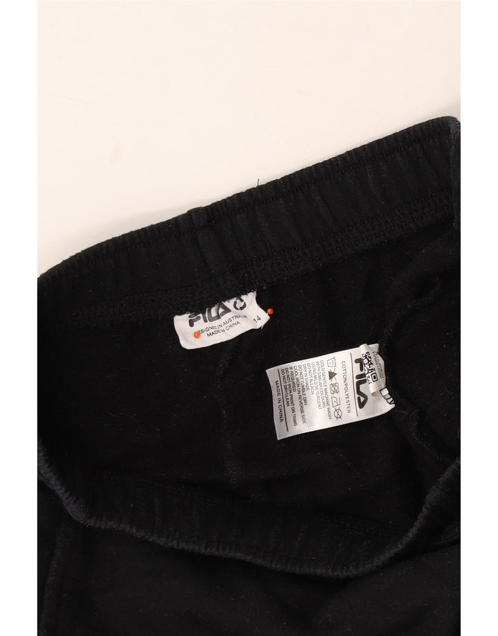 FILA Pantalones de chándal cargo con estampado gráfico para niñas 13-14 años Negro