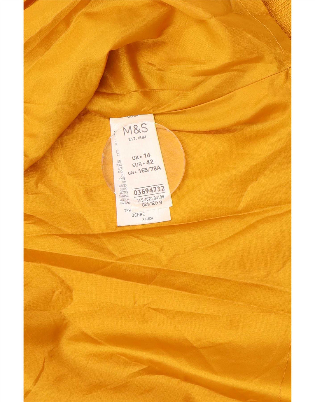 Marks & Spencer Falda cargo para mujer UK 14 Large W34 Poliéster amarillo