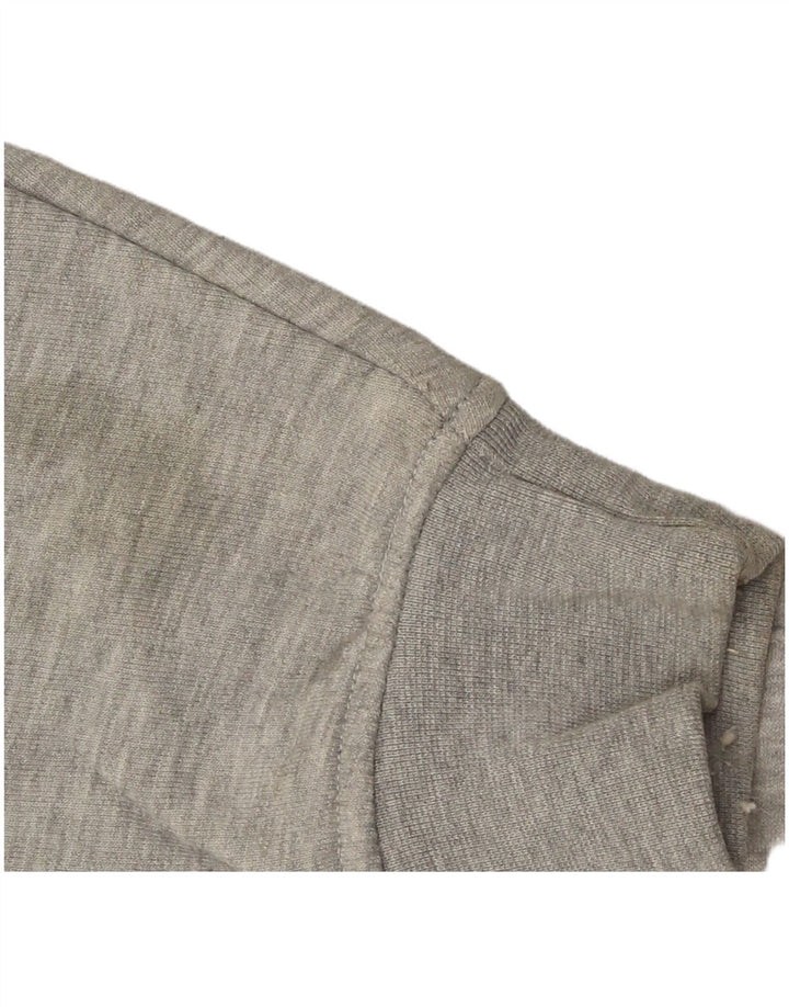 Zara Hombre Sudadera Con Capucha Jersey Pequeño Gris Poliéster Moteado
