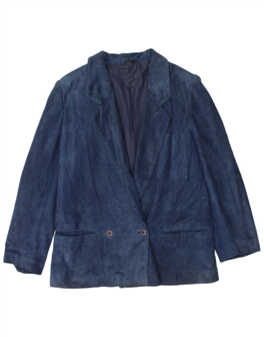 Robrik Conjunto de falda de ante para mujer de 2 piezas IT 44 Medium W30 Cuero azul marino